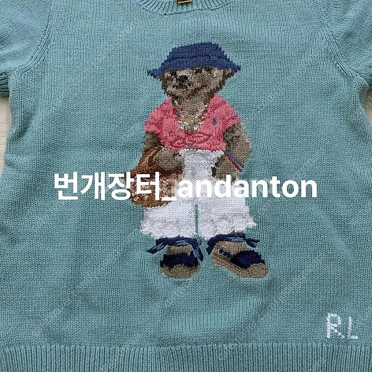 폴로 랄프로렌 걸즈 베어 반팔 니트 XL 새상품 여성 ...--1