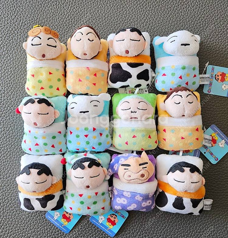 부리부리몬 흰둥이 짱구 맹구 훈이침대 이불 볼체인 키링...--0