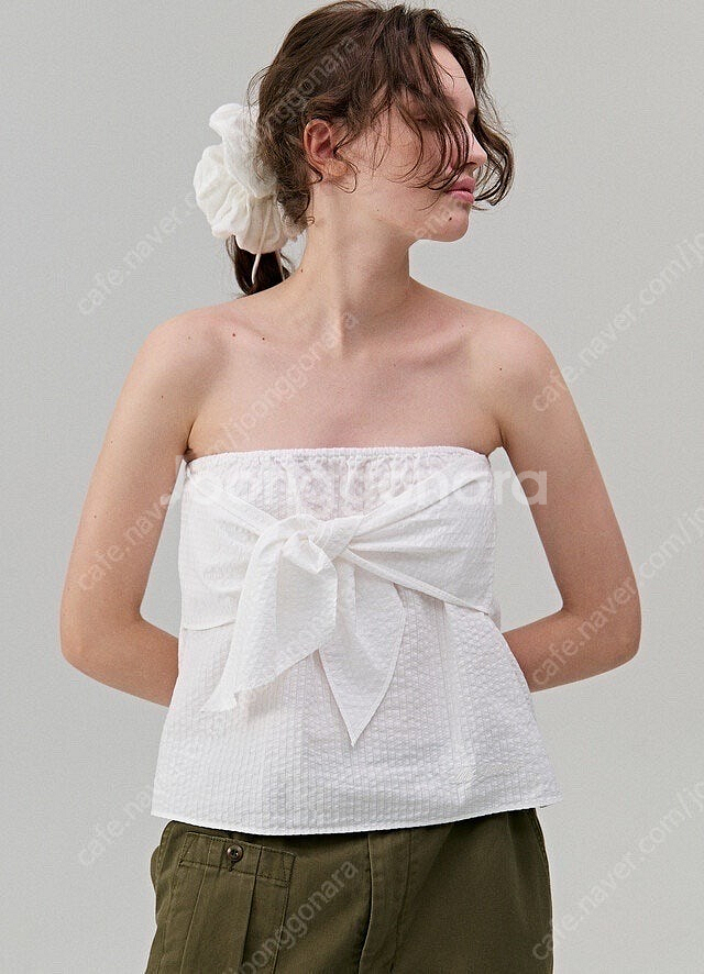 더바넷 Sheer Strapless Top--0