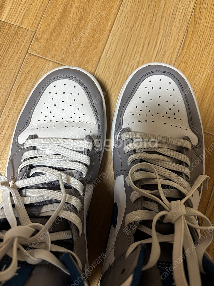 조던 1 미드 시멘트 그레이 트루 블루 265--6