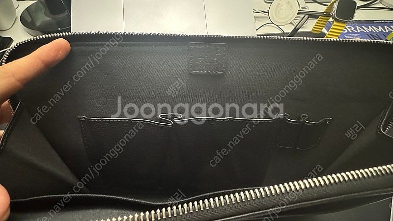 몽블랑 서류 가죽 클러치 새제품--2