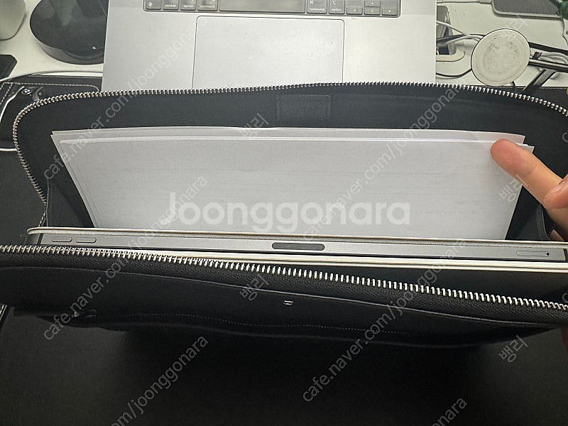 몽블랑 서류 가죽 클러치 새제품--3