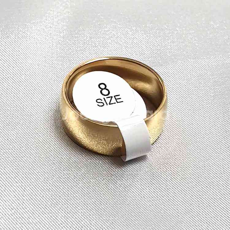 (1+1)남녀 공용 골드색 심플 패션 반지 19mm 총...--2
