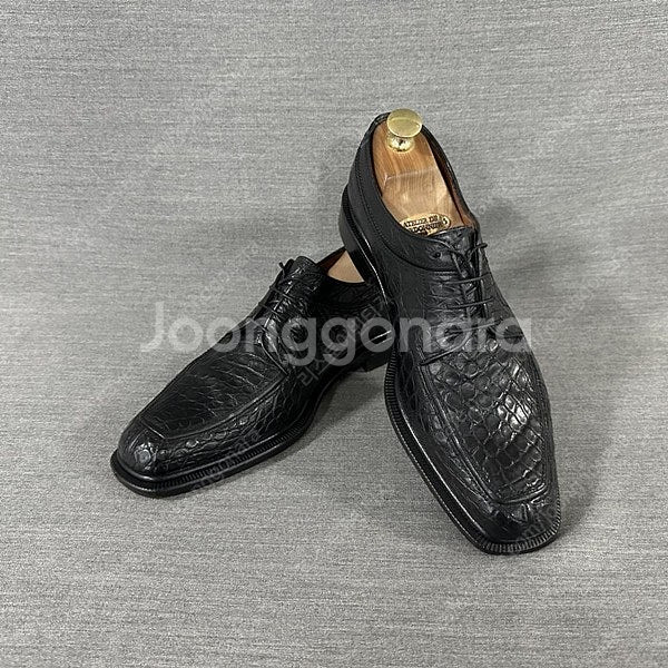 아테스토니 리얼 악어가죽 명품구두/남성(7.5)/s56/이태리명품--1