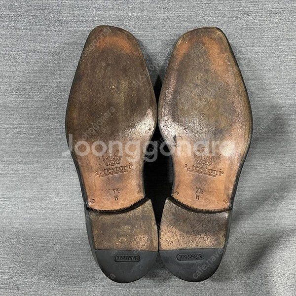 아테스토니 리얼 악어가죽 명품구두/남성(7.5)/s56/이태리명품--4