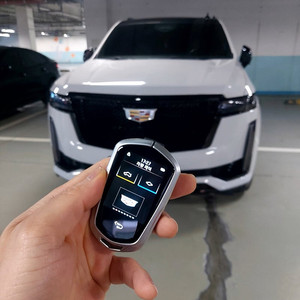 캐딜락 CT6, CT5, XT6, XT5, 에스컬레이드 차량키 디지털키로 전환 시 캐딜락 전용 로고 설정 및 전화번호 등록