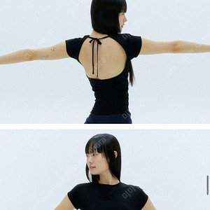 무브웜 Back Tied Top black 백 타이 탑 블랙