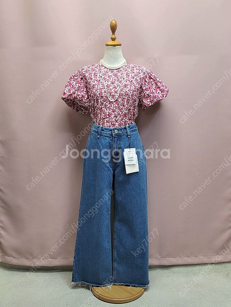 1.(새상품) 메종마레 큐티자수 데님팬츠 청바지 2.자...--3
