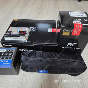 캐논(R6MARKⅡ)body, 렌즈(RF14-35mmF4l IS USM), 레오포토 삼각대(LS-223C+EB-36) 등