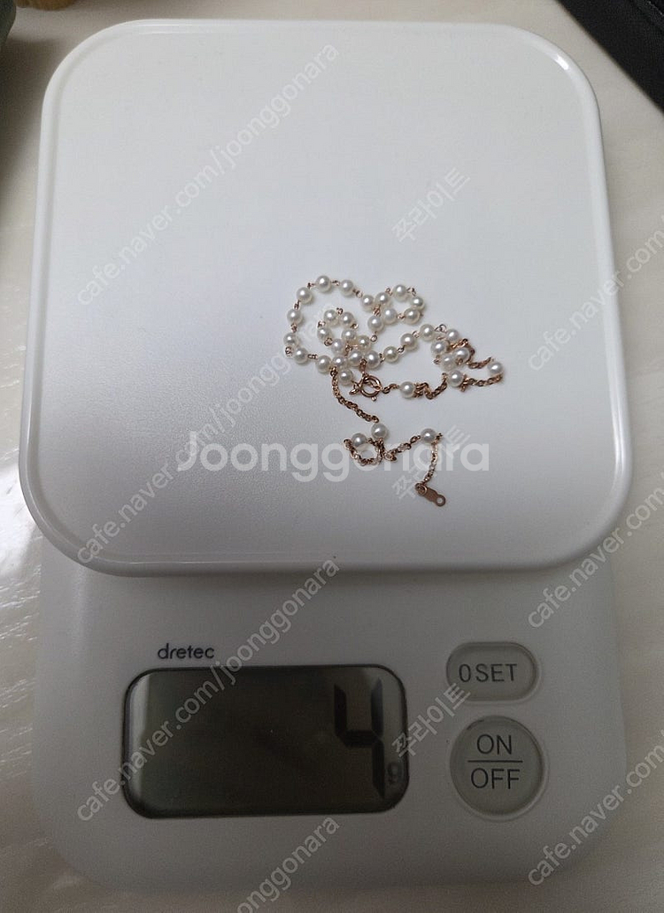 보스크 14k 언발 버블 담수진주 목걸이--2