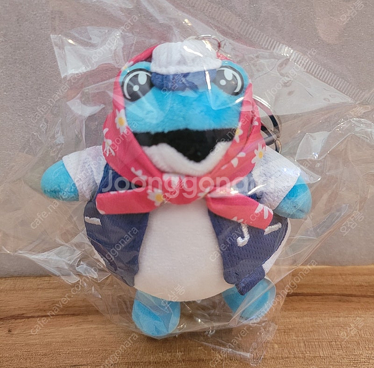 진로 두꺼비 키링껍 스탠딩 블루 인형키링 11cm 소주...--0