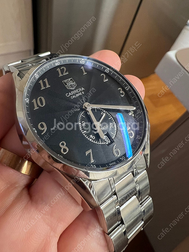 태그호이어 까레라 39mm 헤리티지 논크로노 검판 아라...--4
