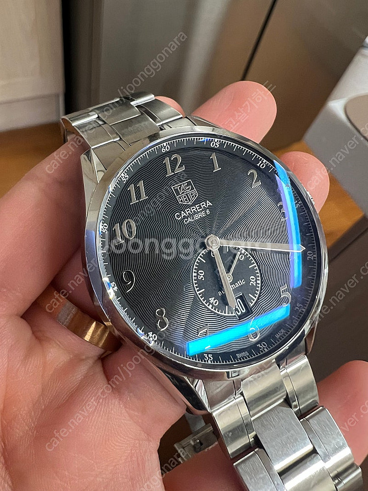 태그호이어 까레라 39mm 헤리티지 논크로노 검판 아라...--5