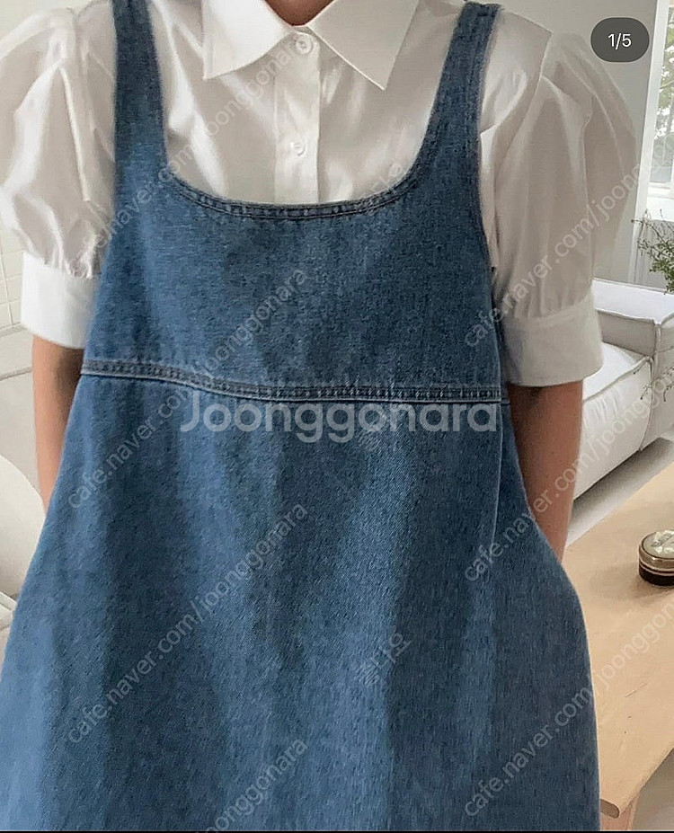 미니모어 제작 데님원피스 M(롱기장) 82,000->택포 5만--3