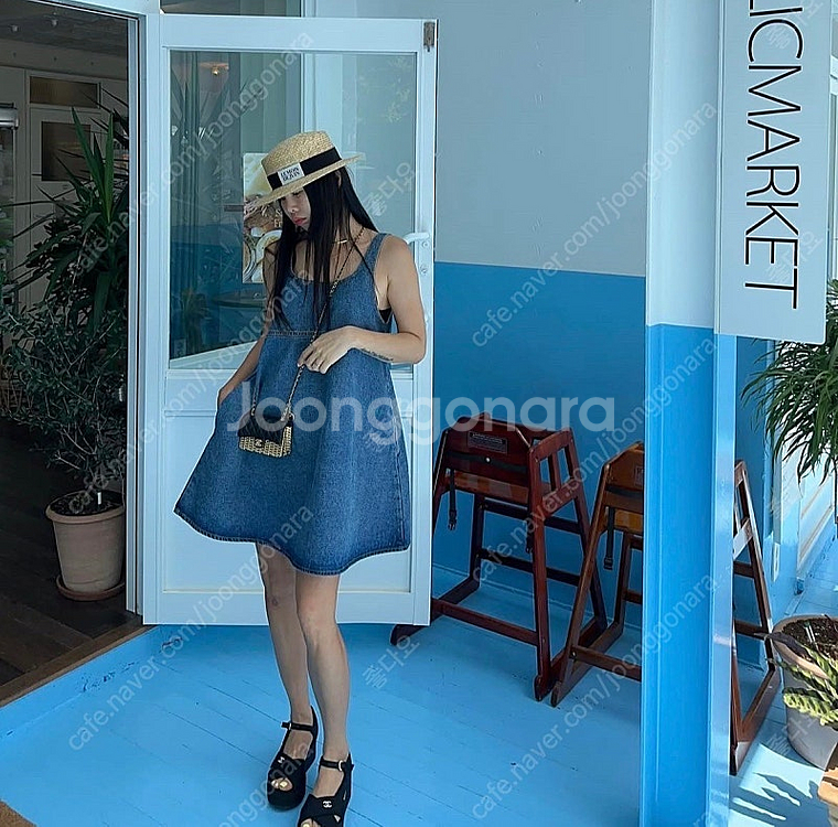 미니모어 제작 데님원피스 M(롱기장) 82,000->택포 5만--4