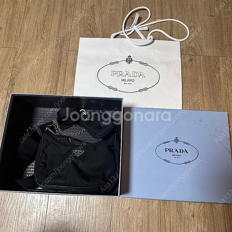 정품보증o 프라다 리나일론 테수토 호보백 체인백--8