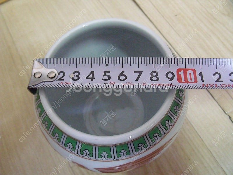 상상의새 봉황문 백자 도자기--6