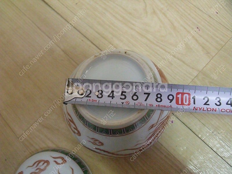 상상의새 봉황문 백자 도자기--8