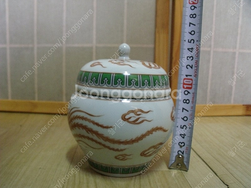상상의새 봉황문 백자 도자기--9