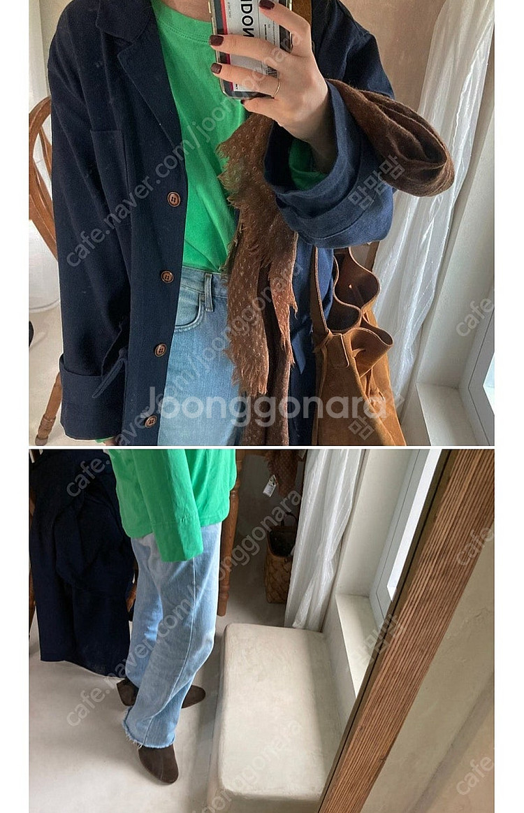 율하네 율하맘 데일리티셔츠 그린색상--4