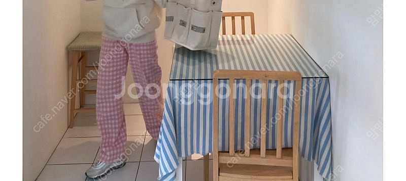 율하네 율하맘 체크팬츠 핑크색상--3