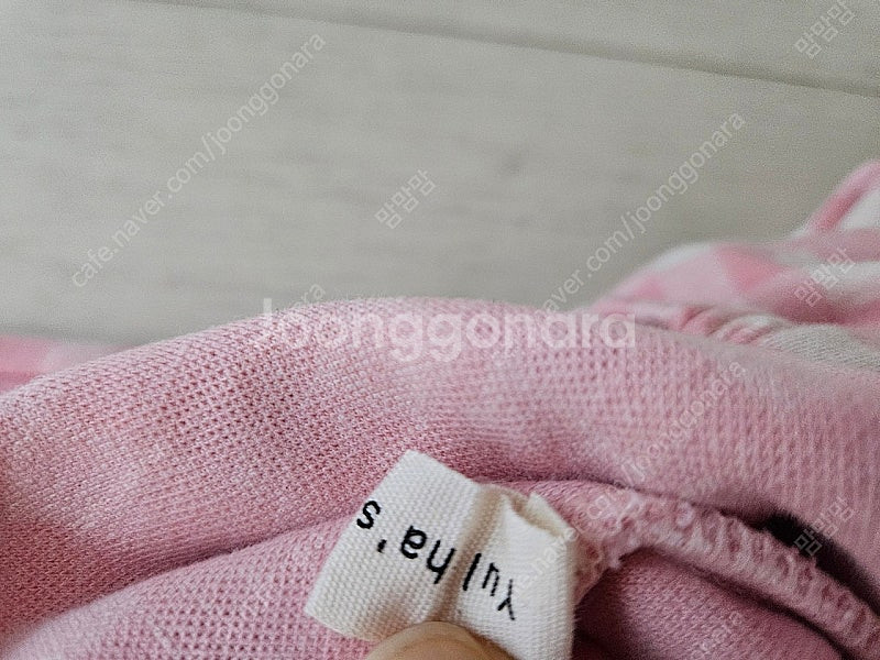 율하네 율하맘 체크팬츠 핑크색상--8