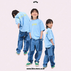 히로 스퀘어 데님팬츠 결별팬츠(블루,120)