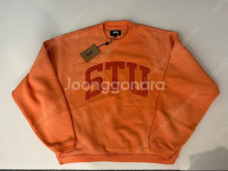 스투시 릴랙스드 크루넥 오렌지--0