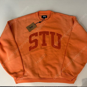 스투시 릴랙스드 크루넥 오렌지