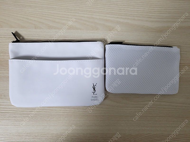 정품) 새상품 입생로랑 화이트 파우치 (코스메틱)--0