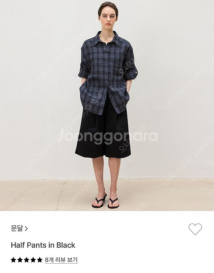 문달 moondal Half Pants in Black m사이즈--0