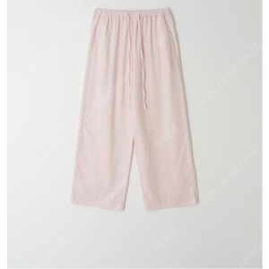 리즈 린넨 밴딩 팬츠 베이비핑크 롱