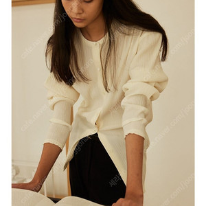 르917 플리츠 롱 슬리브 가디건 아이보리 36 PLEATS LONG SLEEVE CARDIGAN