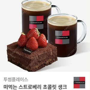 투썸플레이스 떠먹는 스트로베리 초콜릿 생크림 + 아메리카노 R 2잔