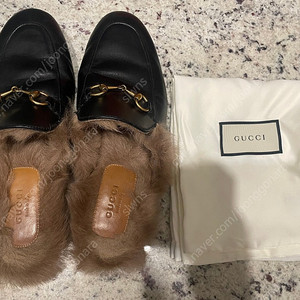 구찌 털 슬리퍼 털 블로퍼Gucci