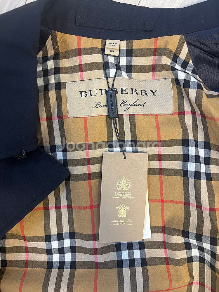 BURBERRY 버버리 브라이튼 카코트 블루카본--4