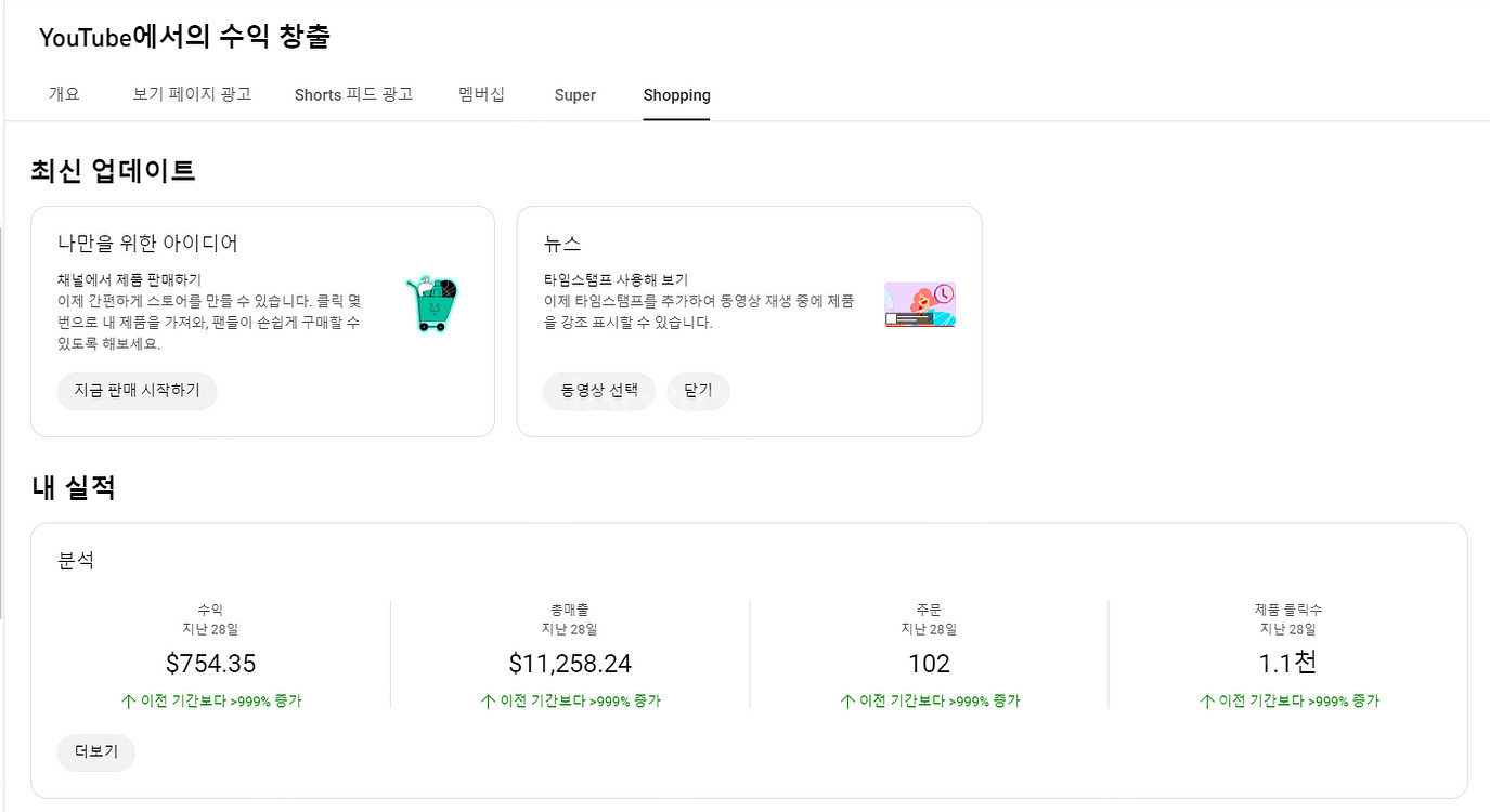 유튜브 구독자 11500명/총 조회수 317만 수익창출...--9