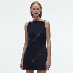 (새상품) ZARA 자라 버튼티테일 미니원피스 네이비 L