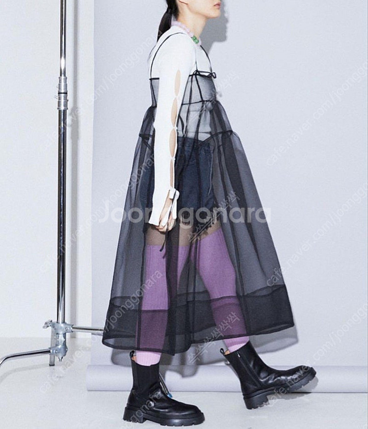 (새상품)23ss Firsthand 튤 시스루 원피스 ...--1