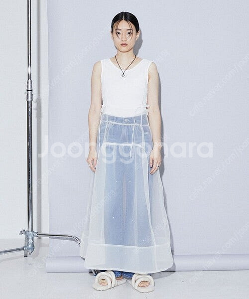 (중고)23ss Firsthand 튤 시스루 원피스 화...--0