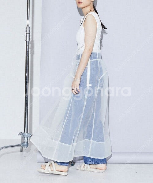 (중고)23ss Firsthand 튤 시스루 원피스 화...--1