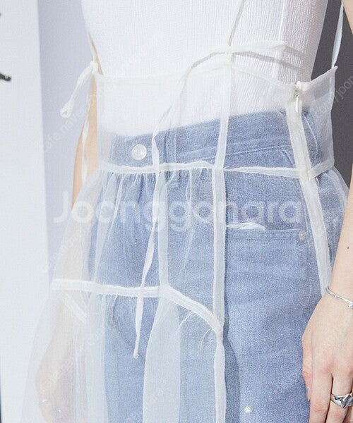 (중고)23ss Firsthand 튤 시스루 원피스 화...--4