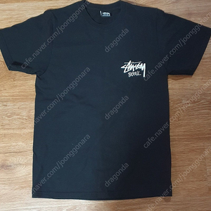 Stussy Stock Seoul T-Shirt Black s 남여공용 스투시 새제품급 서울 서울 직거래 무료배송