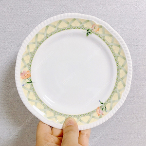 [1장가]단종 빈티지 노리다케 플라워 펜스(FLOWER FENCE) 소접시(16cm)