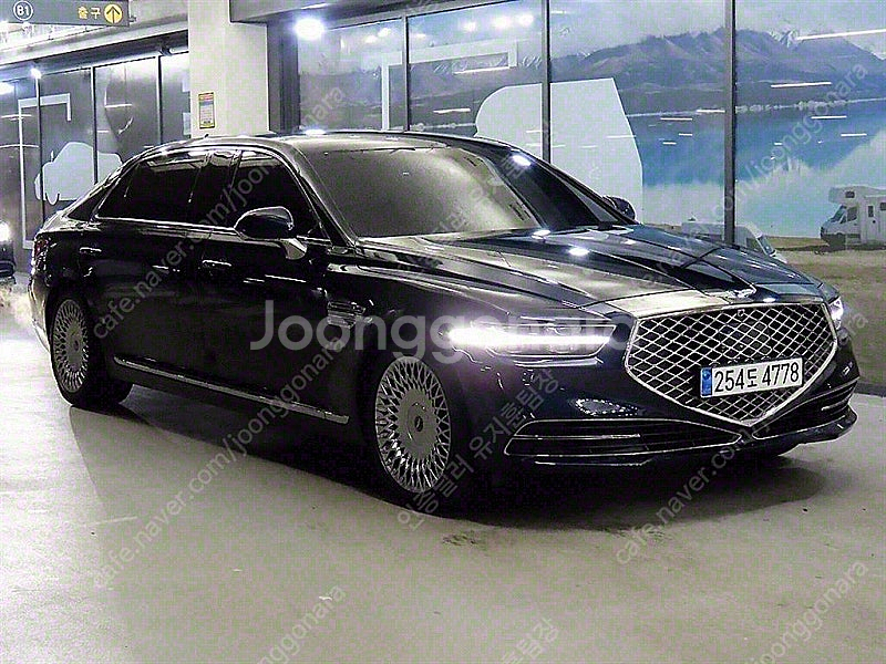 제네시스 G90 중고 제네시스 중고 가격 파란색 2019년식 19,903km 5.0 GDI AWD 리무진 프레스티지...--0