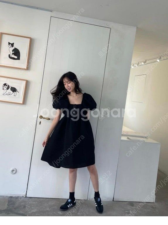 세실리아반센 제니 원피스 퍼프 블랙--1