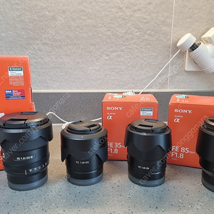 소니 FE 20 + 35 + 55 + 85 / F1.8 za zeiss 판매합니다.