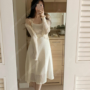 아뜨랑스 블랑쉬 롱 s 원피스 택포 휴가룩 이미지