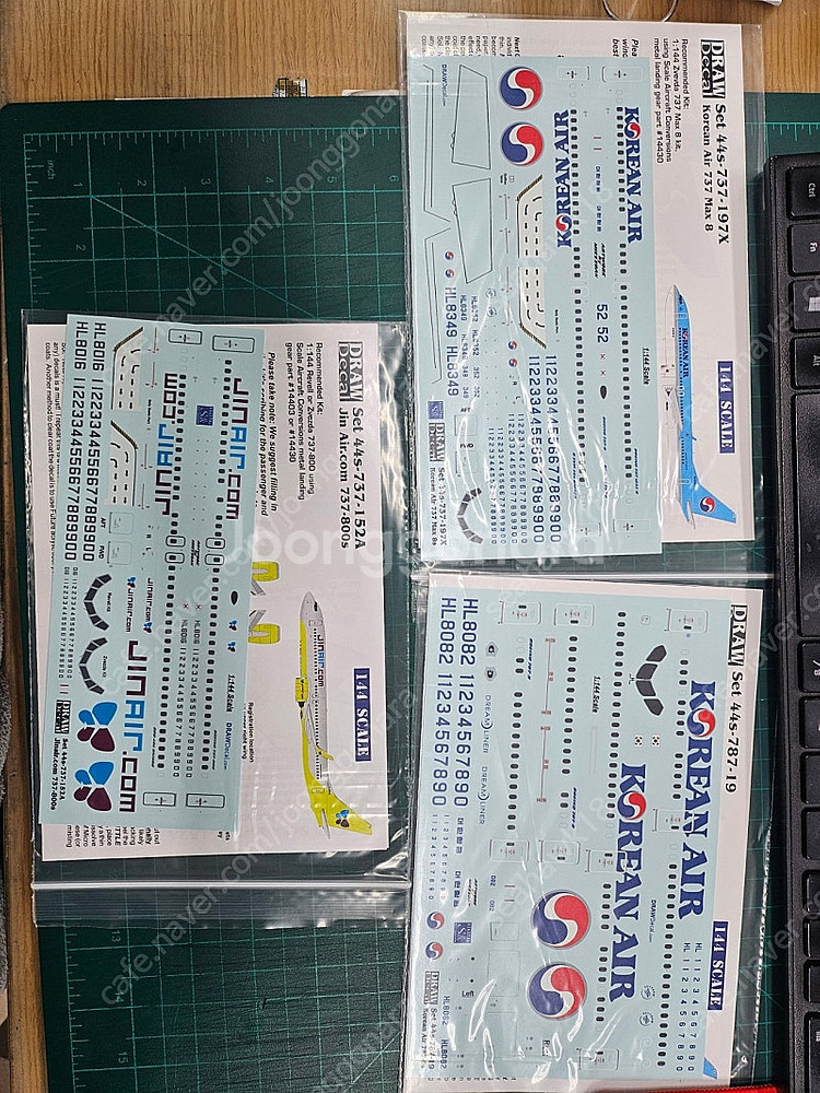 대한항공, 진에어 1/144데칼판매합니다--0