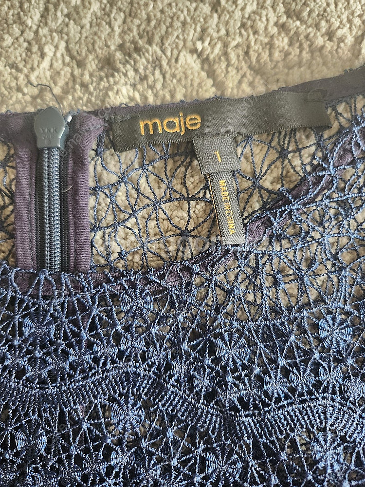 MAJE 마쥬 레이스 원피스 딥네이비 1 (44-55)...--1